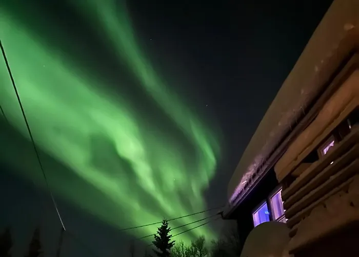 House With Charm, Valley With Lots Of Northern Lights, Breivikeidet
